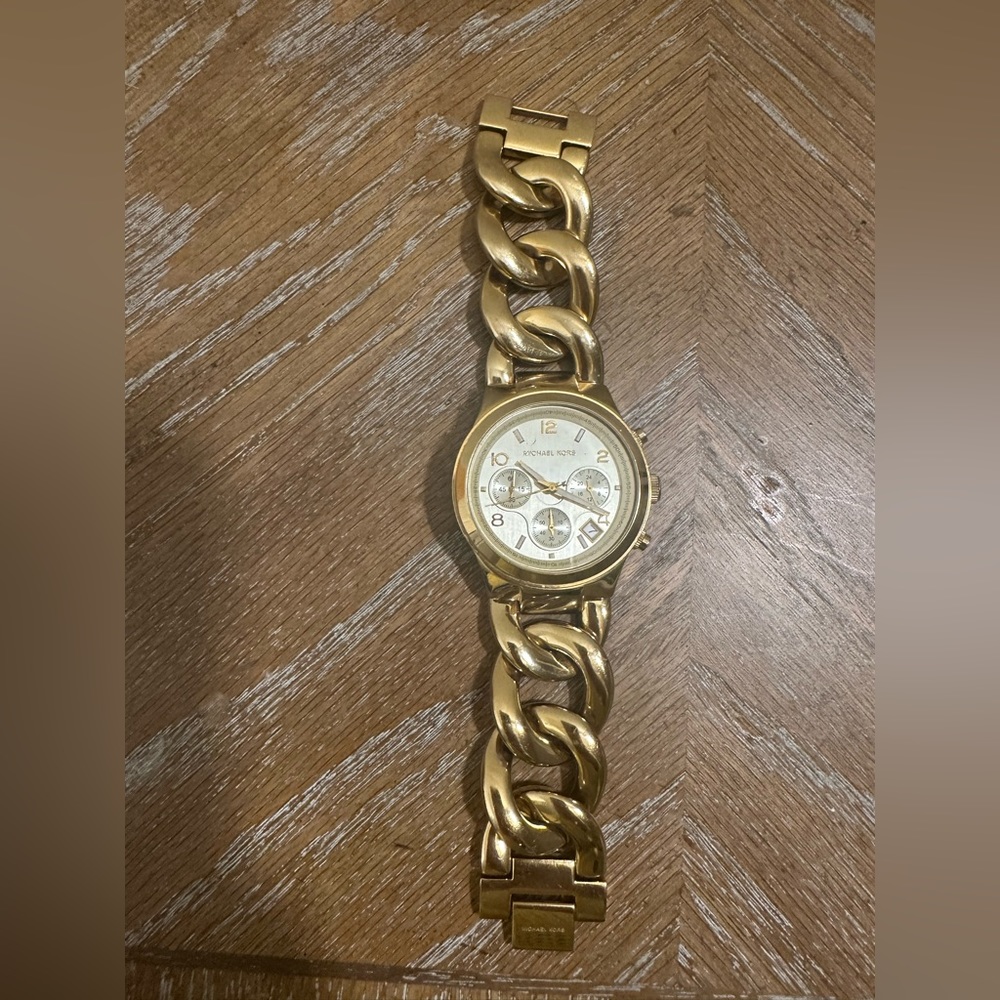 Authentic Michael Kors gold chain watch